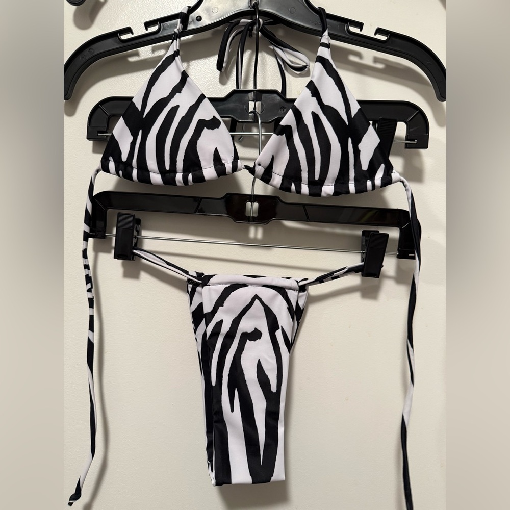MATTE Collection Zebra Print Bikini Set